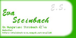 eva steinbach business card